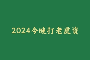 2024今晚打老虎资料分析系统班 [1.55 GB] - 2024省考