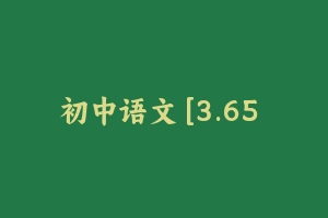 初中语文 [3.65 GB] - 教师资格证面试视频