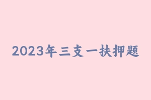 2023年三支一扶押题范文24篇 [9.46 MB] - 事业编考试笔记