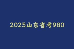 2025山东省考980系统班粉笔